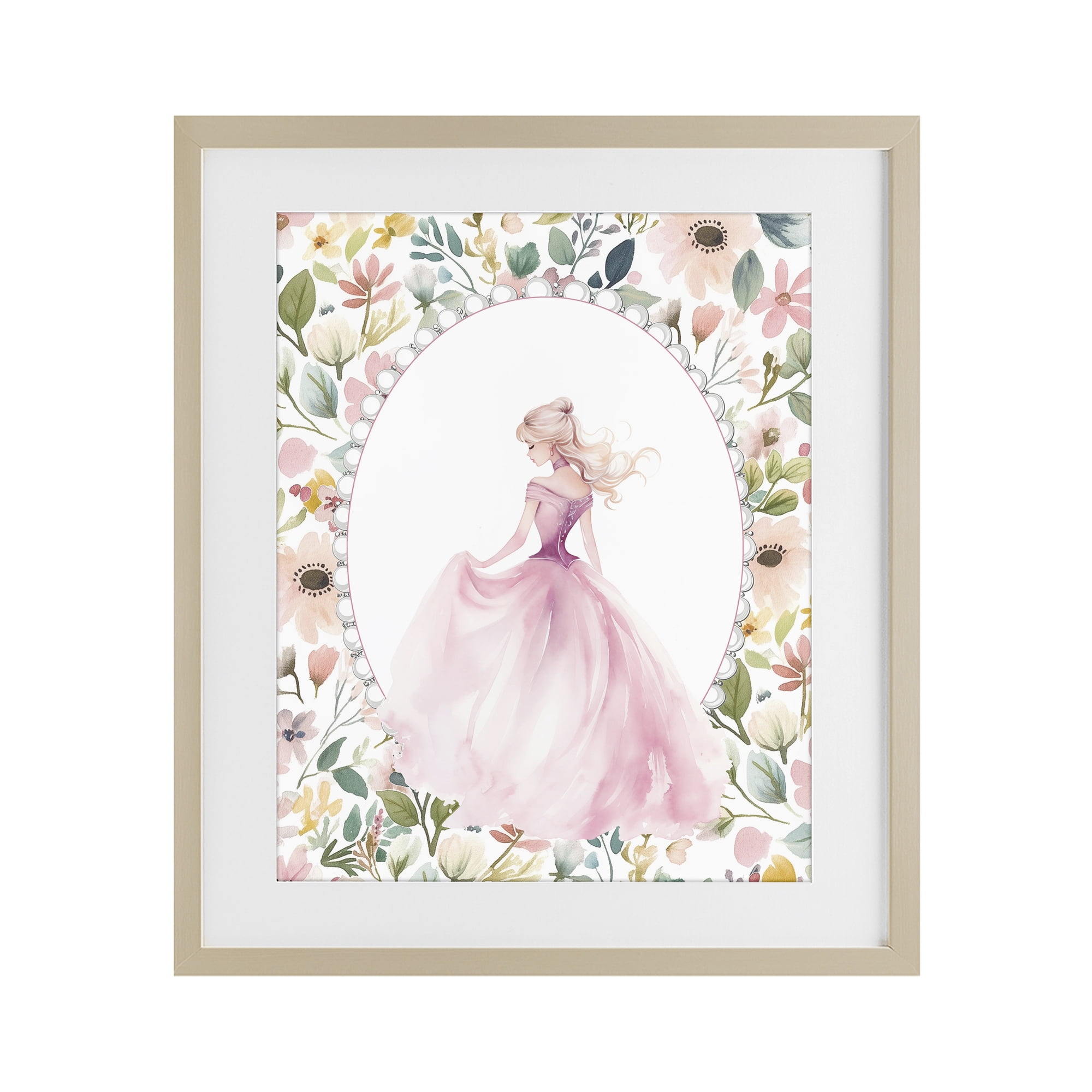 Stupell Industries Graceful Princess Love Birch Framed Print Under Glass, design by Christine Simpson Art