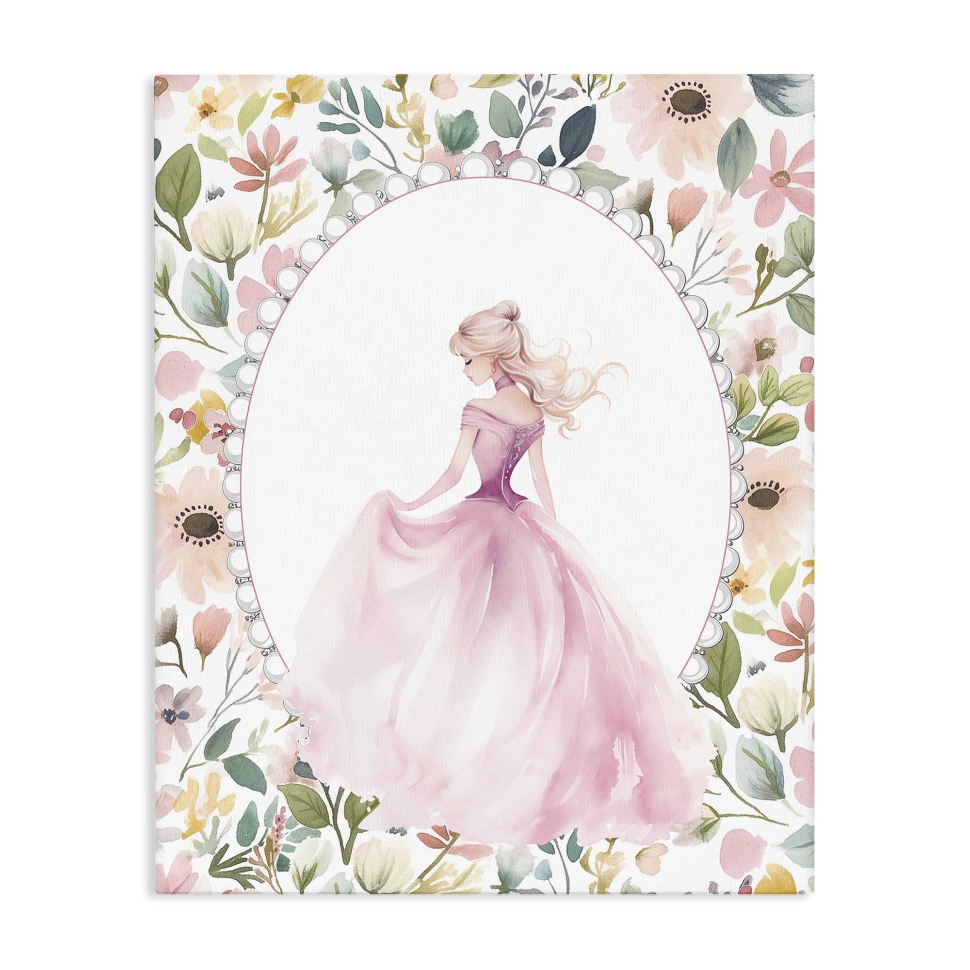 Stupell Industries Graceful Princess Love Canvas Wall Art, design by Christine Simpson Art