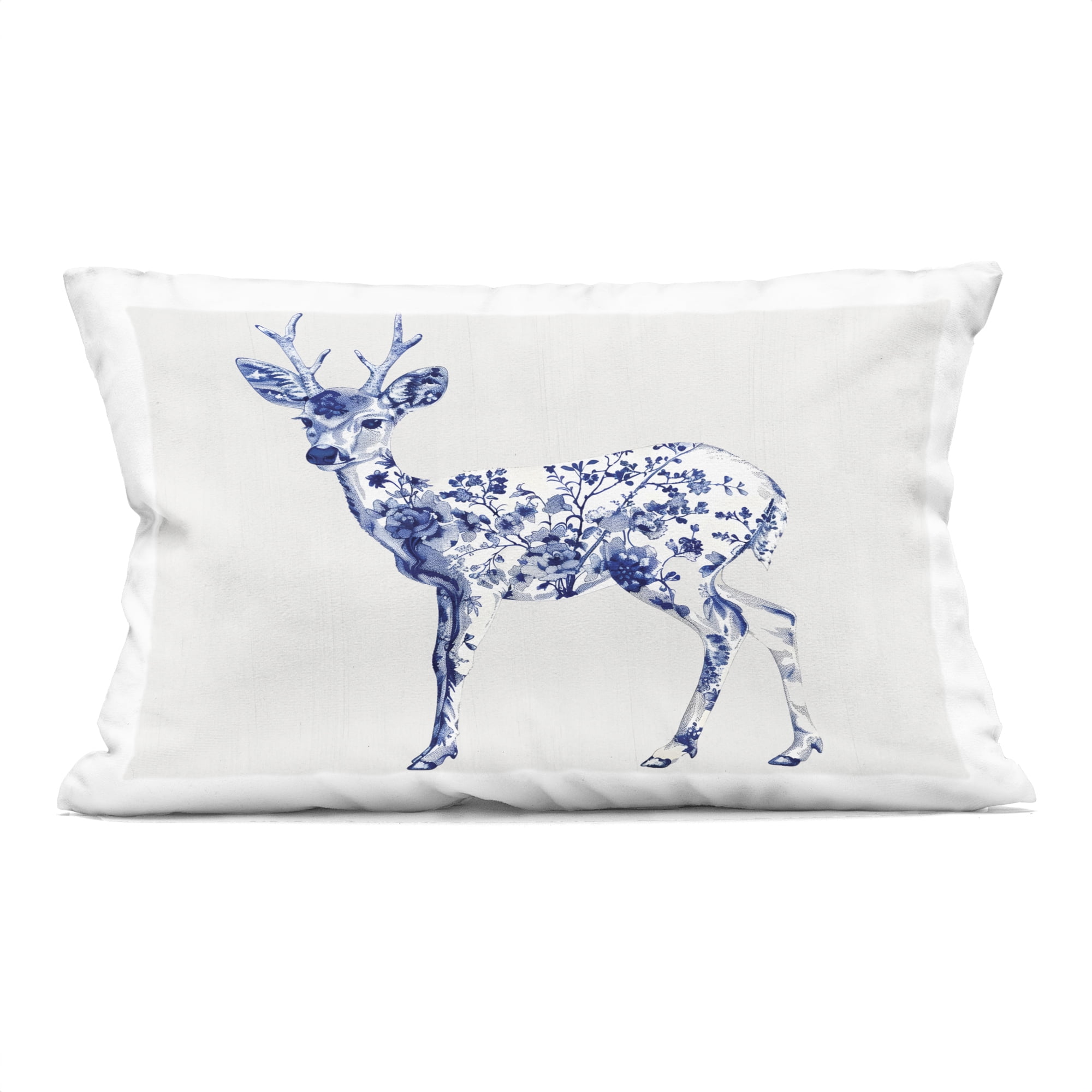 Stupell Industries Graceful Toile Deer Decorative Printed Throw Pillow, design by Lettered and Lined