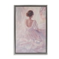 thumbnail image 1 of Stupell Industries Traditional Graceful Woman in Blush Gown Gray Floating Frame Canvas Art, 17 x 25, by Petals Prints Design, 1 of 8