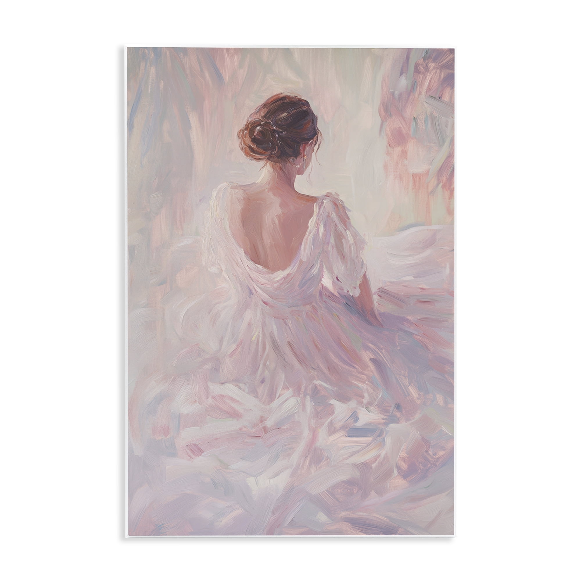 Stupell Industries Graceful Woman in Blush Gown Wall Plaque Art, design by Petal Prints Design