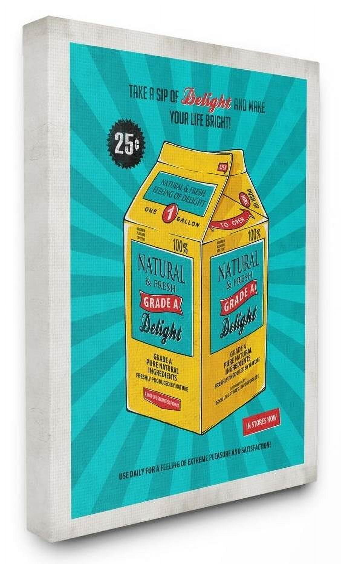 Stupell Industries Grade A Delight Funny Vintage Comic Book Design Canvas Wall Art by Ester Kay