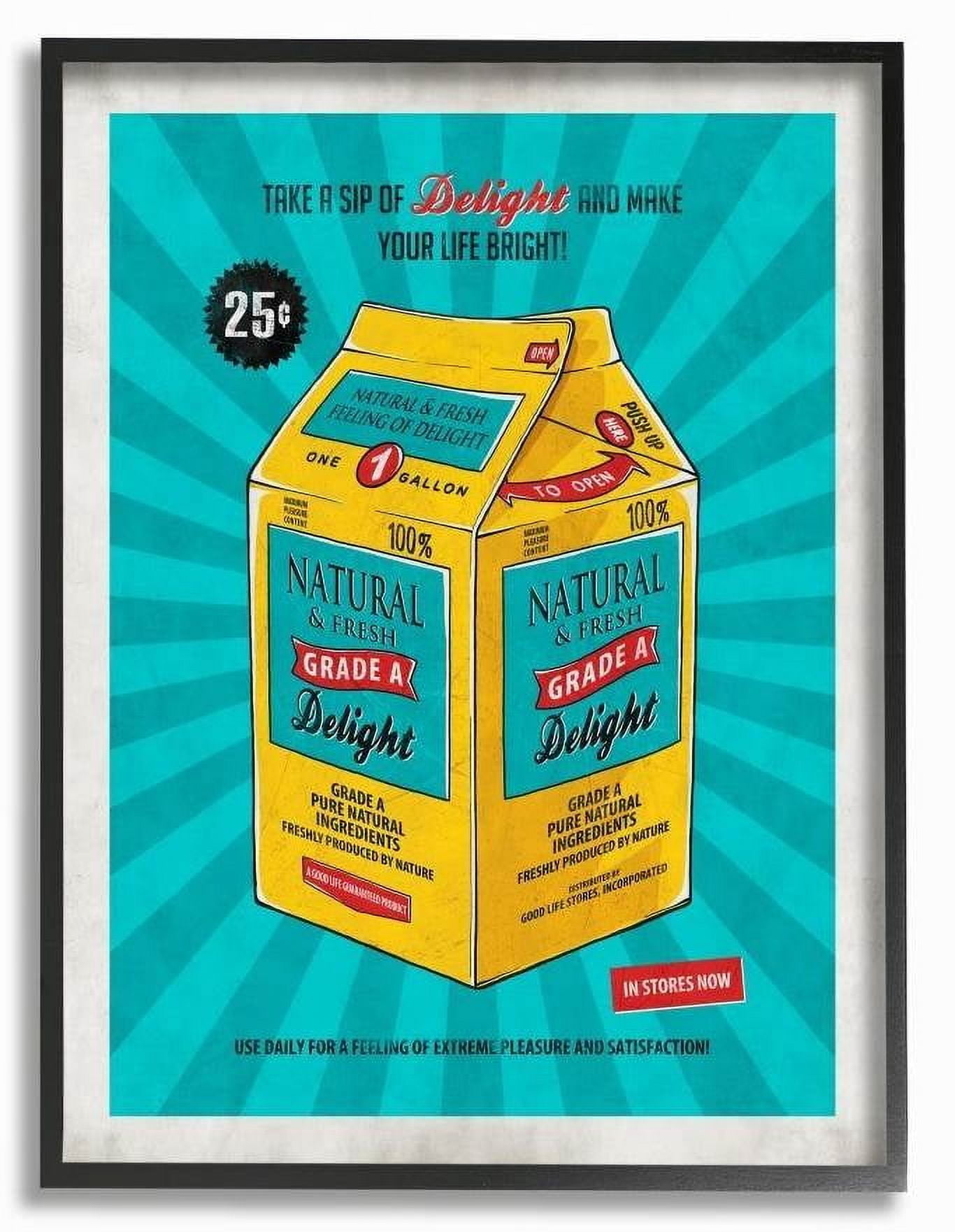 Stupell Industries Grade A Delight Funny Vintage Comic Book Design Framed Wall Art by Ester Kay