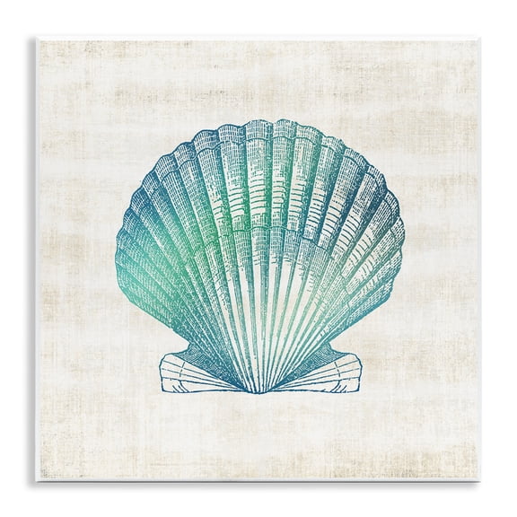 Stupell Industries Gradient Clam Seashell Animals Painting Unframed Art Print Wall Art, 12 x 12