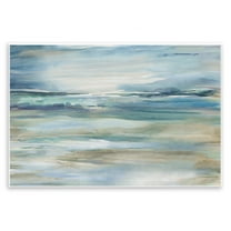 Stupell Industries Gradient Ocean Waves Abstract Painting Unframed Art Print Wall Art, 15 x 10