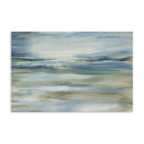 Stupell Industries Gradient Ocean Waves Abstract Painting Wrapped Canvas Canvas Art Print Wall Art, 36 x 24