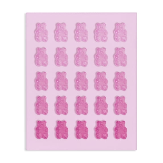 Stupell Industries Eclectic Gradient Pastel Pink Bears Canvas Art, 36 x 48, by LISH Creative