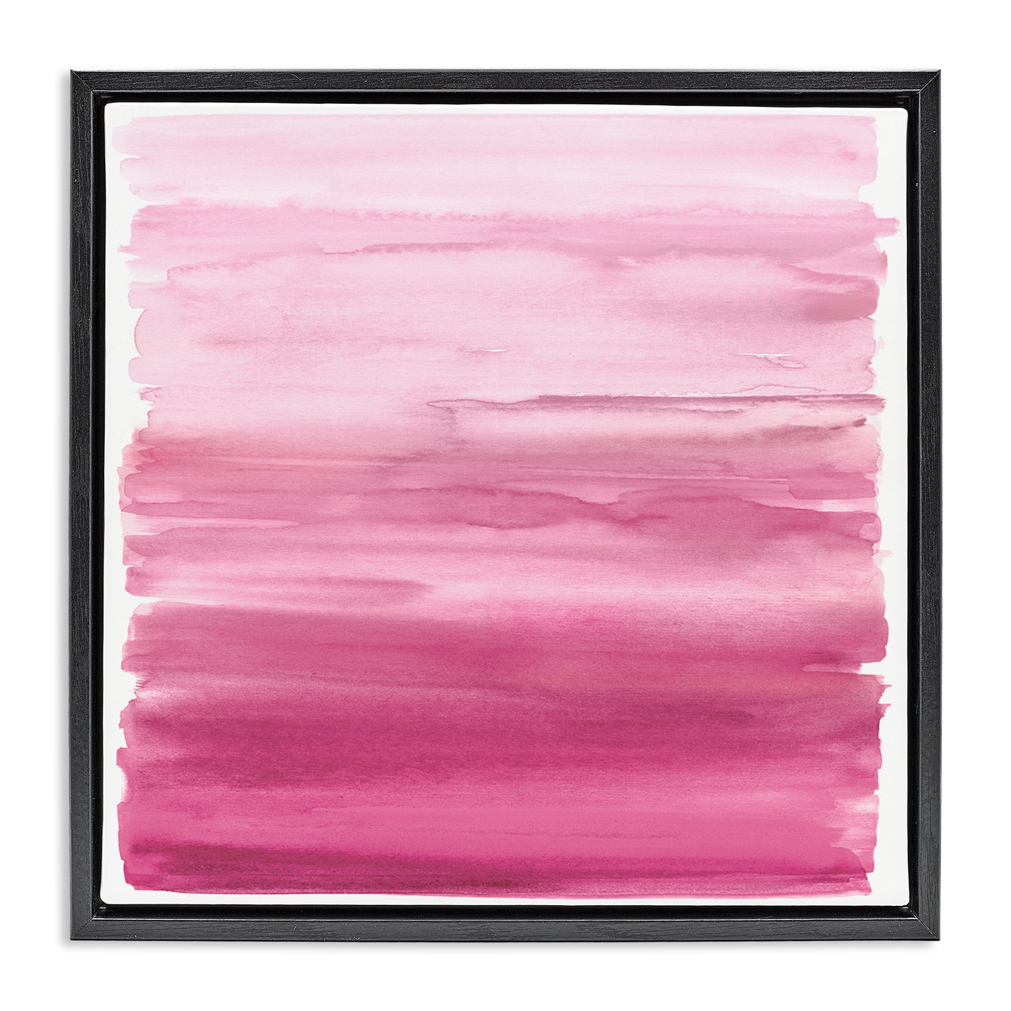 Stupell Industries Gradient Pink Blush Black Framed Floater Canvas Wall Art, design by Allie Corbin