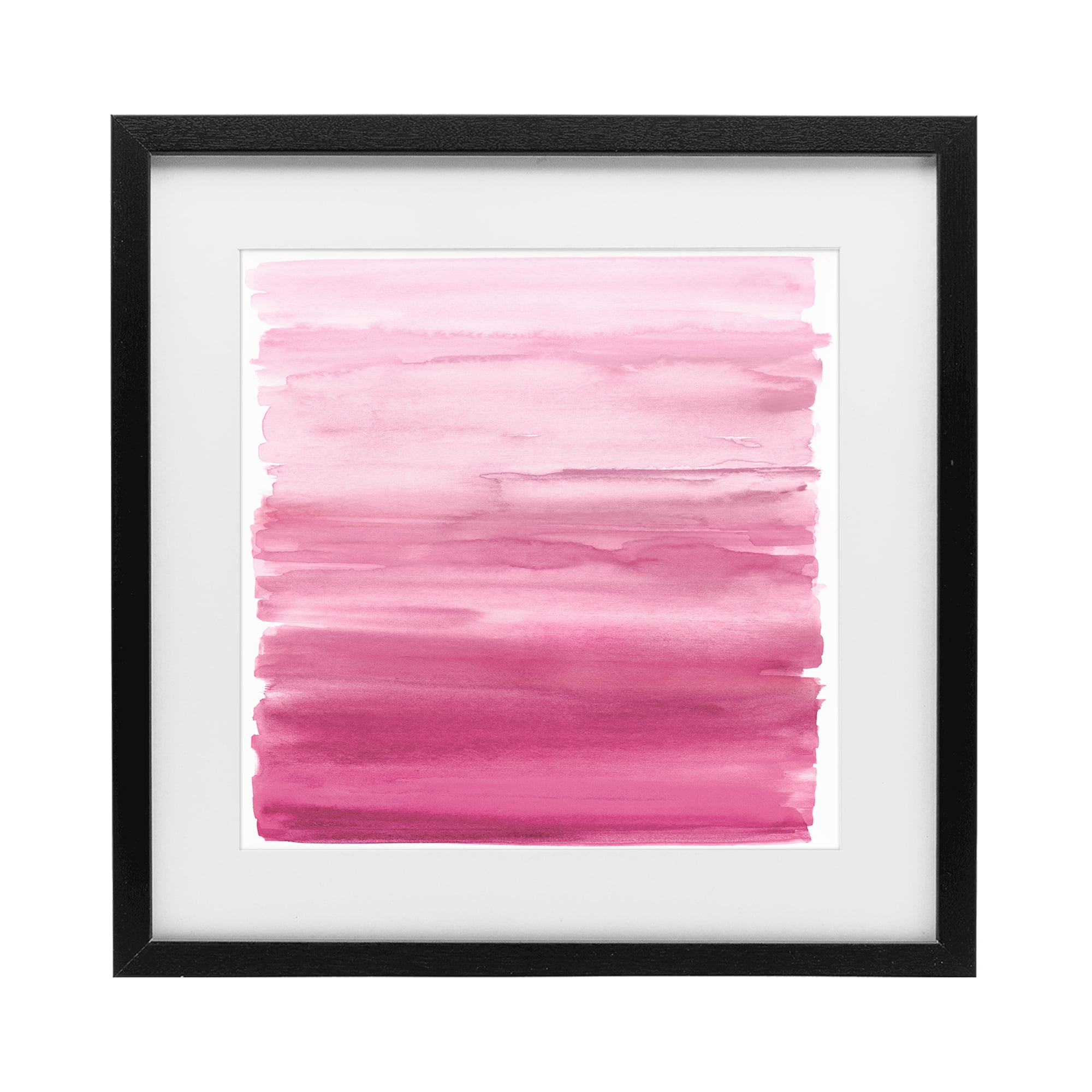Stupell Industries Gradient Pink Blush Black Framed Print Under Glass, design by Allie Corbin