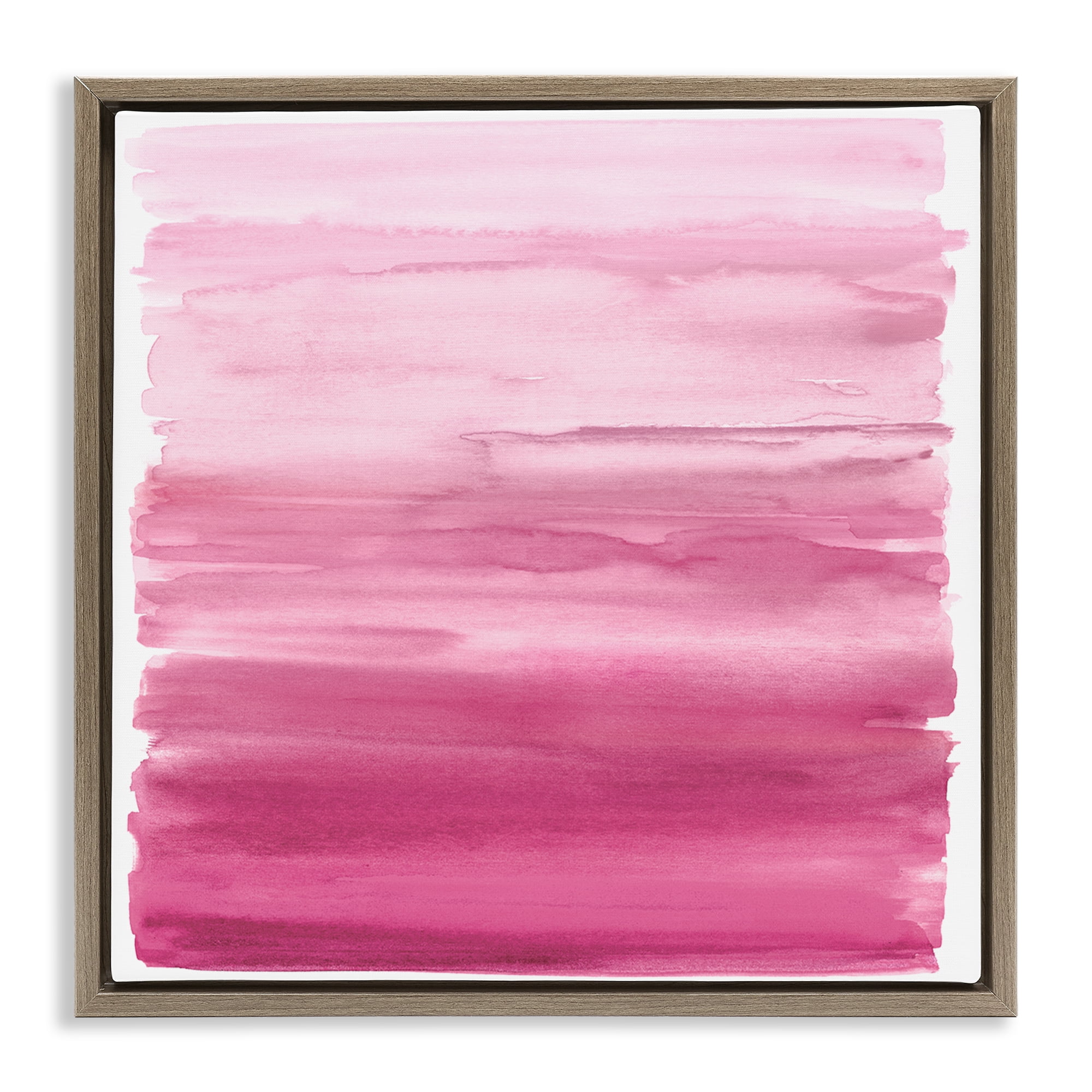 Stupell Industries Gradient Pink Blush Brown Framed Floater Canvas Wall Art, design by Allie Corbin