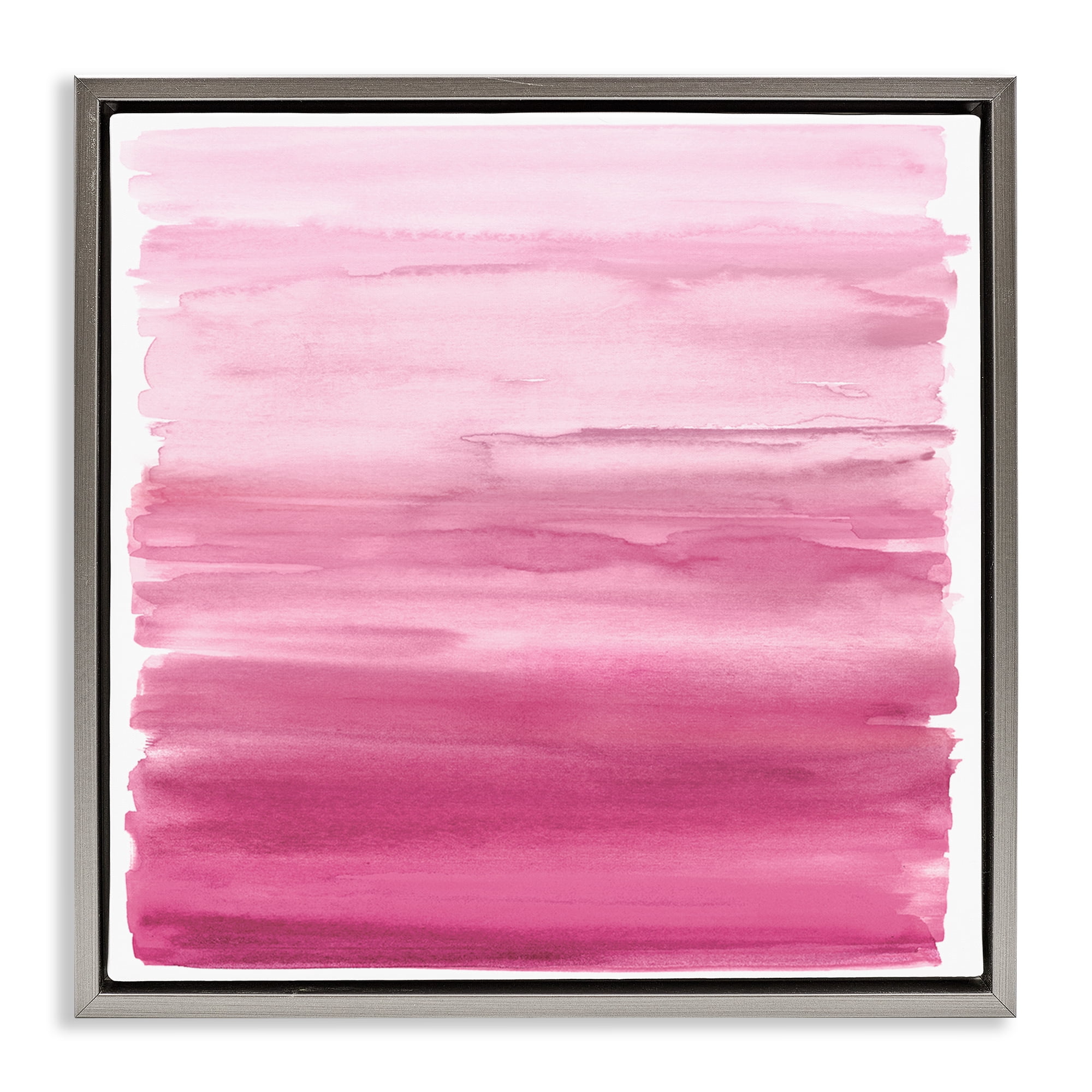 Stupell Industries Gradient Pink Blush Gray Framed Floater Canvas Wall Art, design by Allie Corbin