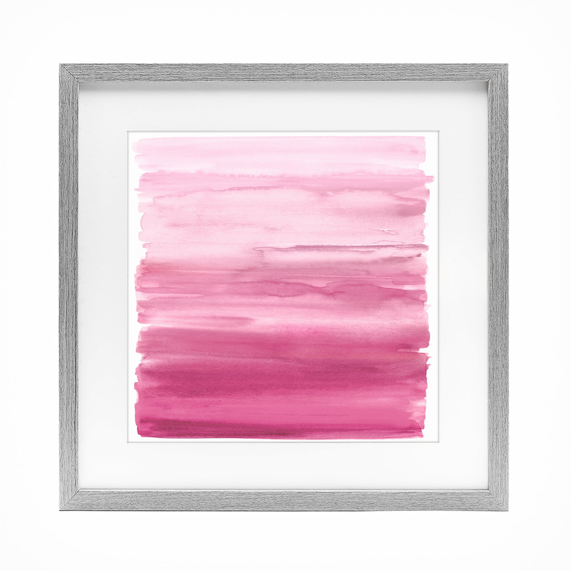 Stupell Industries Gradient Pink Blush Gray Framed Print Under Glass, design by Allie Corbin