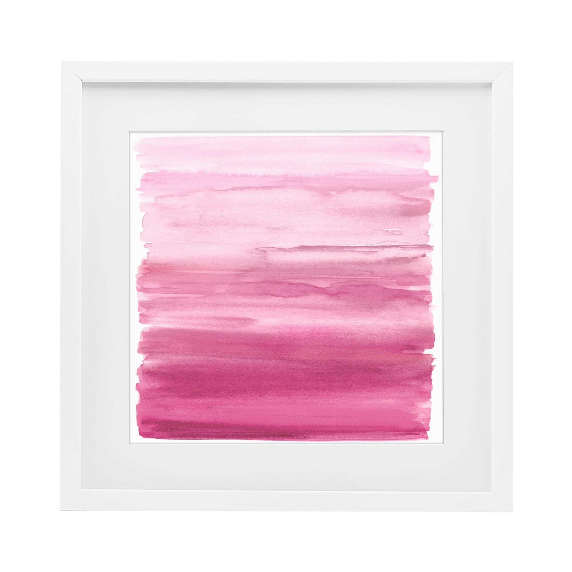 Stupell Industries Gradient Pink Blush White Framed Print Under Glass, design by Allie Corbin