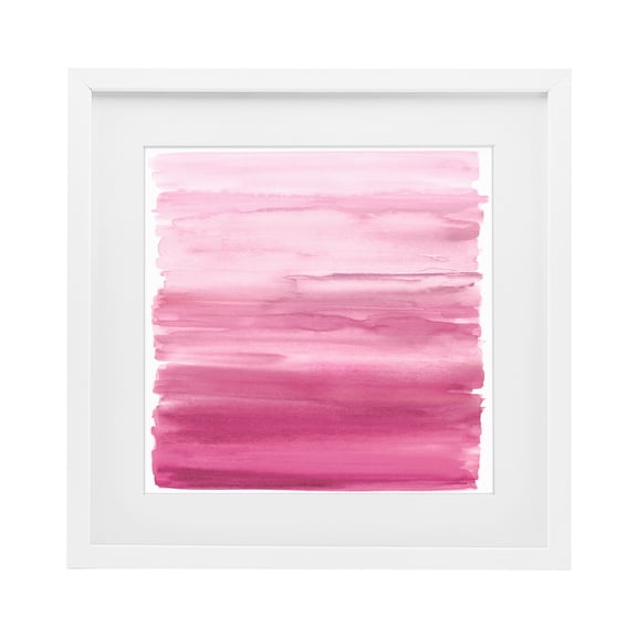 Stupell Industries Gradient Pink Blush White Framed Print Under Glass, design by Allie Corbin