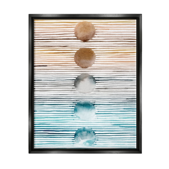 Stupell Industries Gradient Stripes Geometric Pattern Abstract Painting Black Floater Framed Art Print Wall Art, 25 x 31