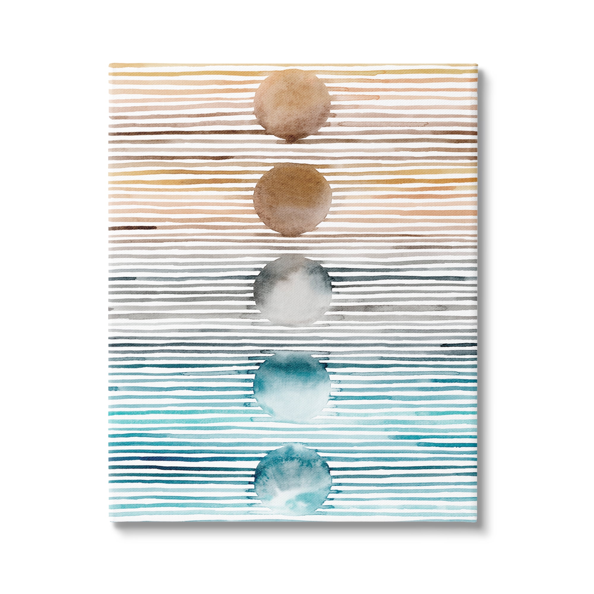 Stupell Industries Gradient Stripes Geometric Pattern Abstract Painting Gallery Wrapped Canvas Print Wall Art, 30 x 40