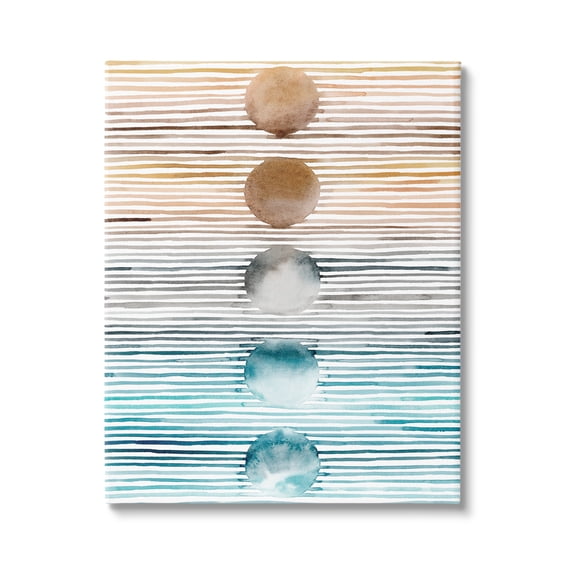 Stupell Industries Gradient Stripes Geometric Pattern Abstract Painting Gallery Wrapped Canvas Print Wall Art, 30 x 40