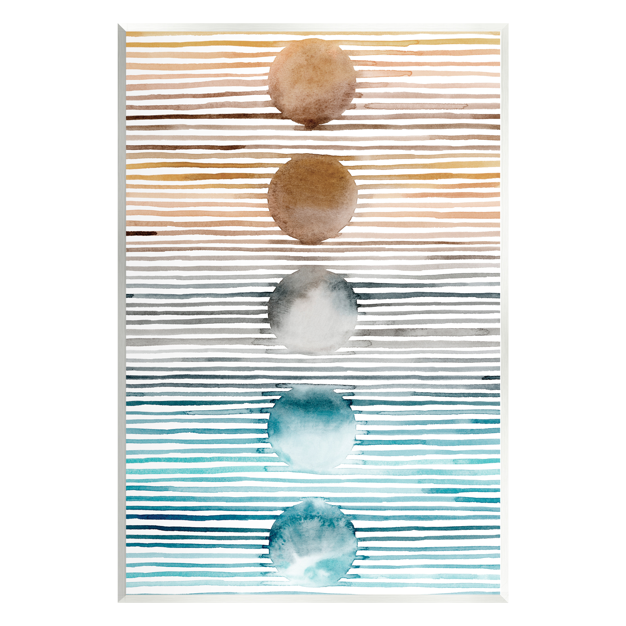 Stupell Industries Gradient Stripes Geometric Pattern Abstract Painting Unframed Art Print Wall Art, 13 x 19