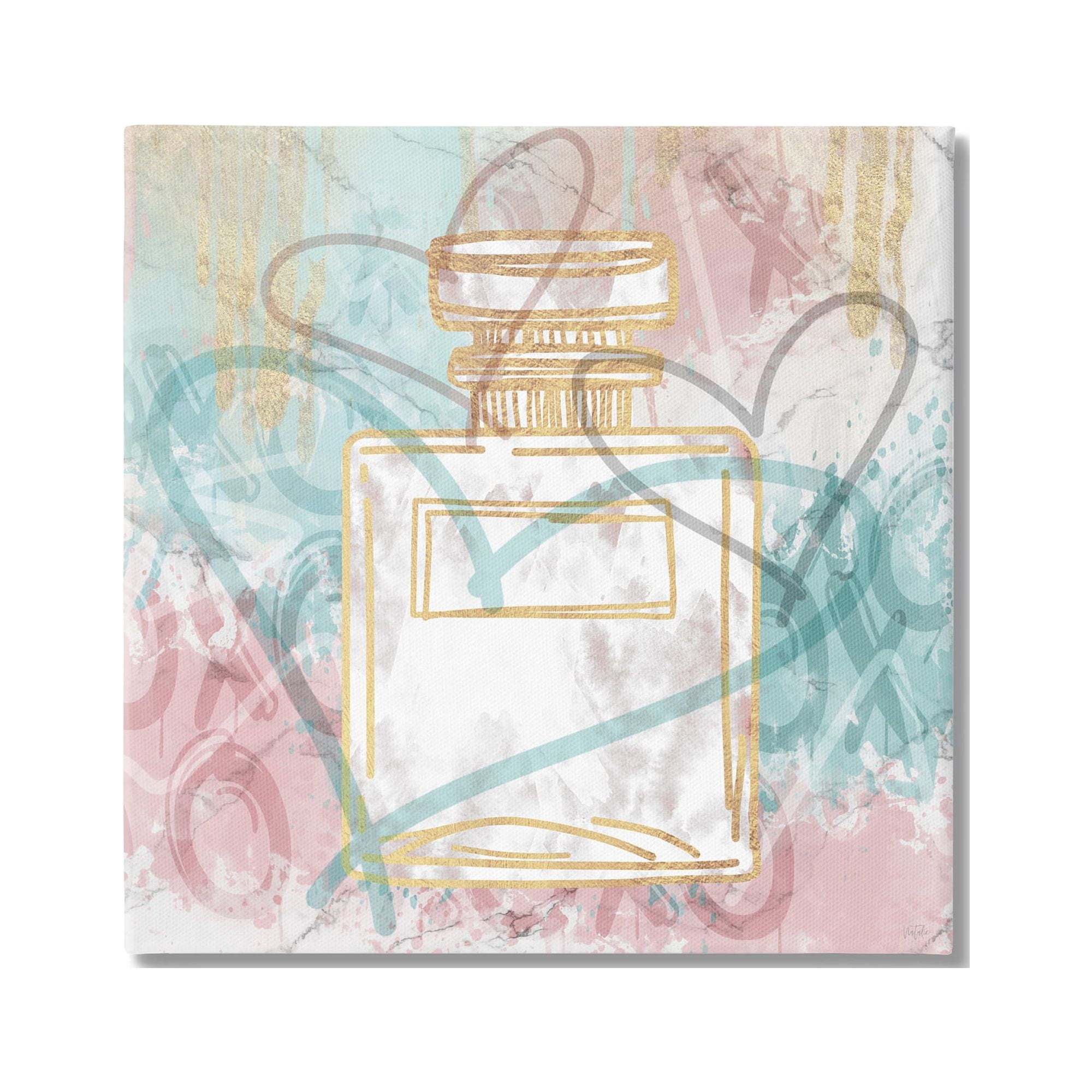 Stupell Industries Graffiti Hearts Perfume Abstract Painting Gallery Wrapped Canvas Art Print Wall Art, 24 x 24