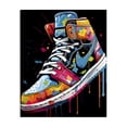 thumbnail image 1 of Stupell Industries Eclectic Graffiti Sneaker on Black Canvas Art, 16 x 20, by Creative Studio, 1 of 8