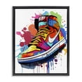 thumbnail image 1 of Stupell Industries Contemporary Graffiti Sneaker on White Black Floating Frame Canvas Art, 17 x 21, by Creative Studio, 1 of 8