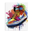 thumbnail image 1 of Stupell Industries Contemporary Graffiti Sneaker on White Canvas Art, 30 x 40, by Creative Studio, 1 of 8