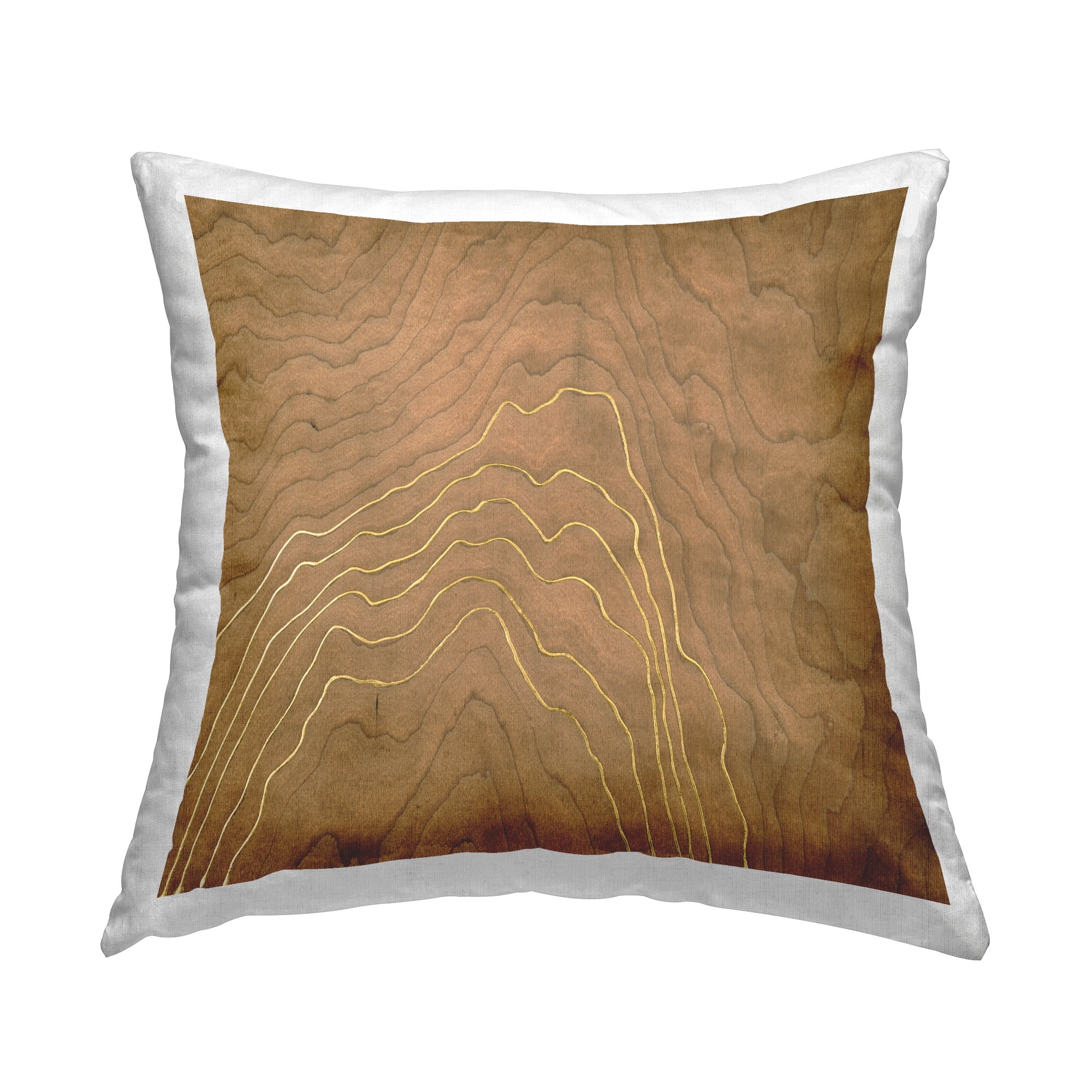 Stupell Industries Grain Pattern with Glam Decorative Printed Throw Pillow Design by Vanna Lam