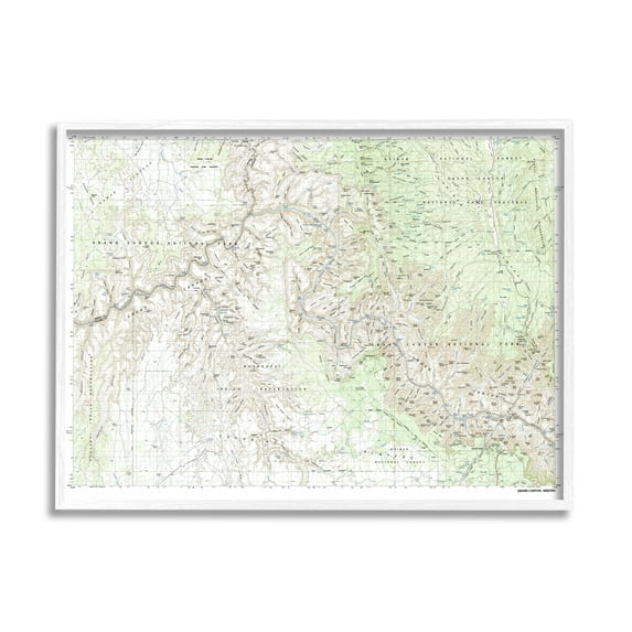 Stupell Industries Grand Canyon National Park Reserve Topographic Map Geography, 20 x 16, Design by Daphne Polselli