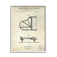 thumbnail image 1 of Stupell Industries Grand Piano Detailed Vintage Diagram Blueprint Instrument Framed Wall Art, 11 x 14, Design by Karl Hronek, 1 of 5
