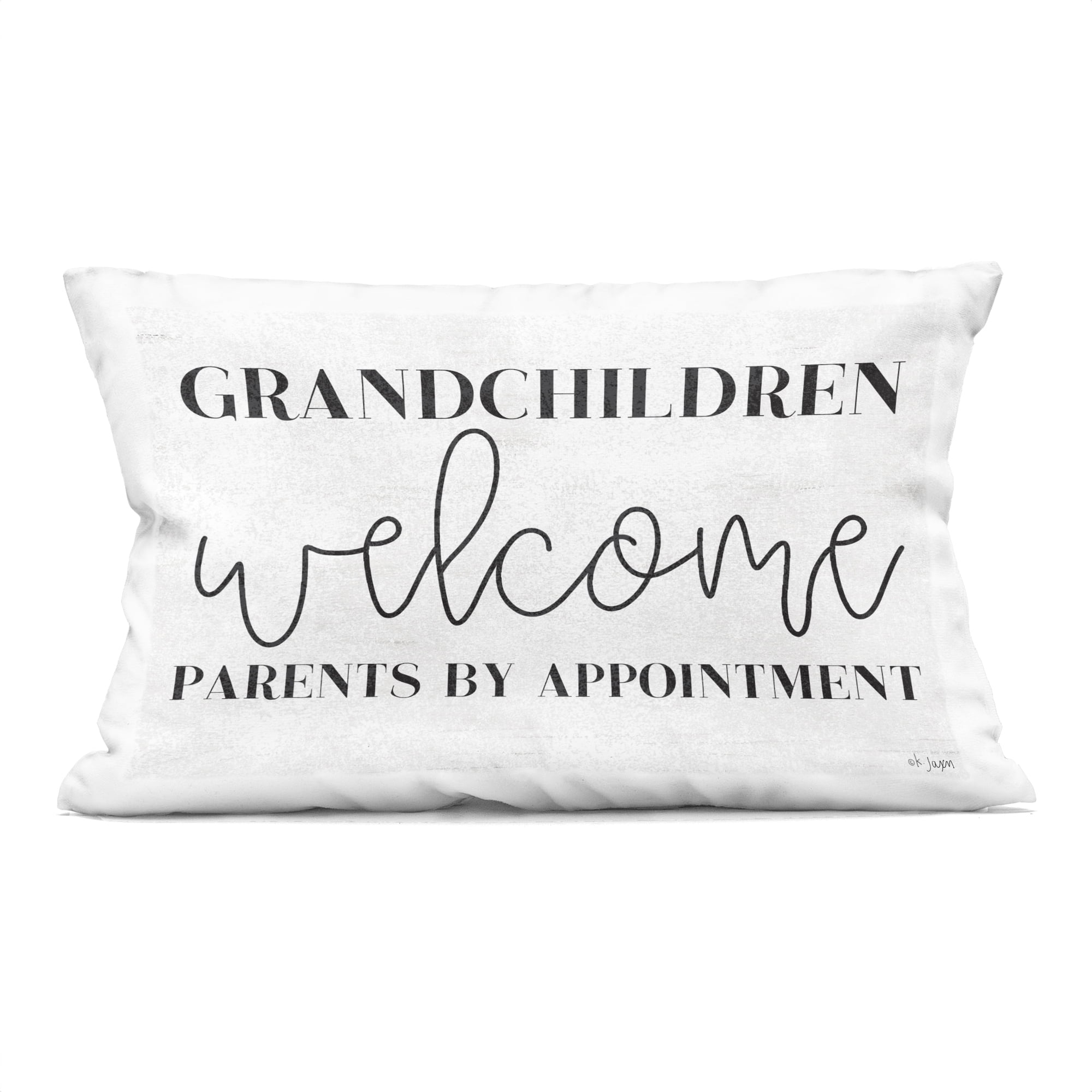 Stupell Industries Grandchildren Welcome Parents by Appointment Decorative Printed Throw Pillow, design by Jaxn Blvd.
