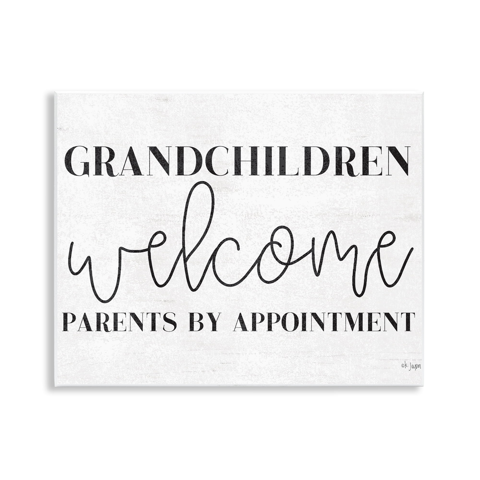 Stupell Industries Grandchildren Welcome Parents by Appointment Wall Plaque Art, design by Jaxn Blvd.