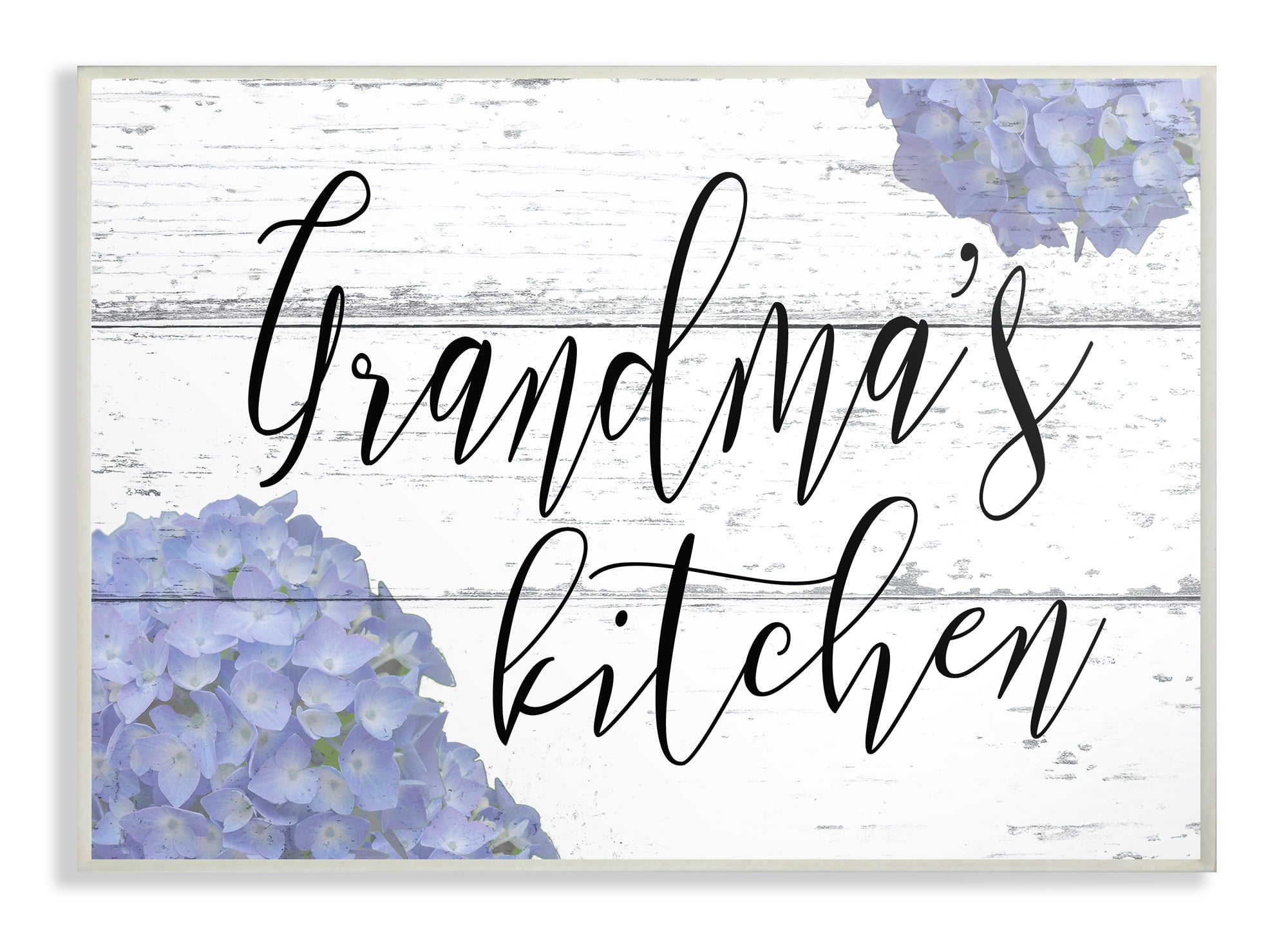 Stupell Industries Grandma's Kitchen Hydrangeas Botanical & Floral Painting Unframed Art Print Wall Art, 10 x 15