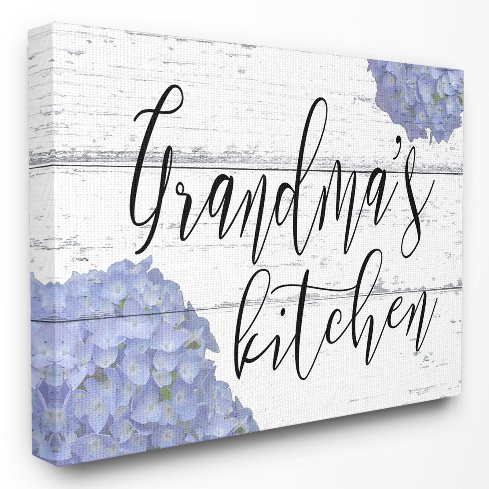Stupell Industries Grandma's Kitchen Hydrangeas Botanical & Floral Painting Unframed Art Print Wall Art, 13 x 19
