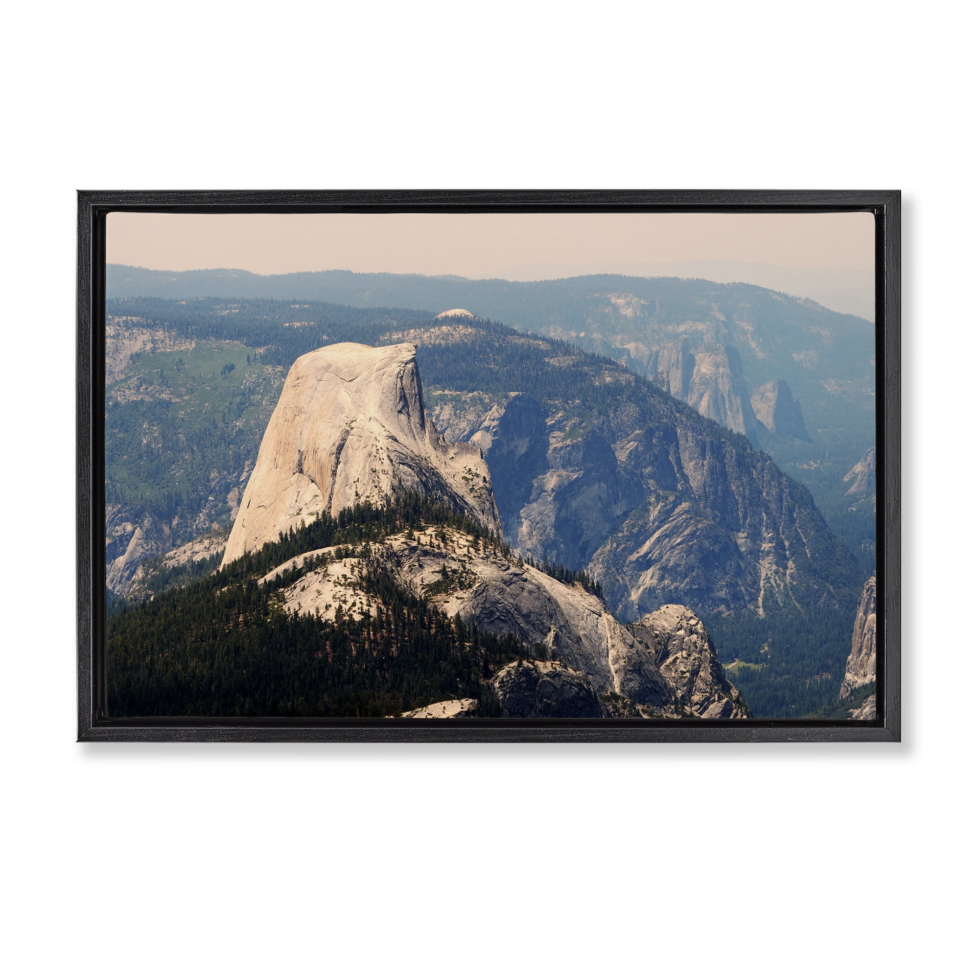 Stupell Industries Granite Monolith Above Forest Black Framed Floater Canvas Wall Art, design by Gemma Bardot