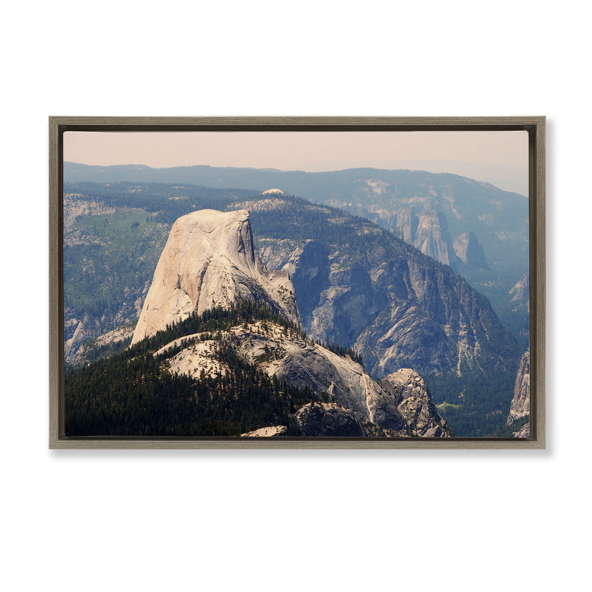 Stupell Industries Granite Monolith Above Forest Brown Framed Floater Canvas Wall Art, design by Gemma Bardot
