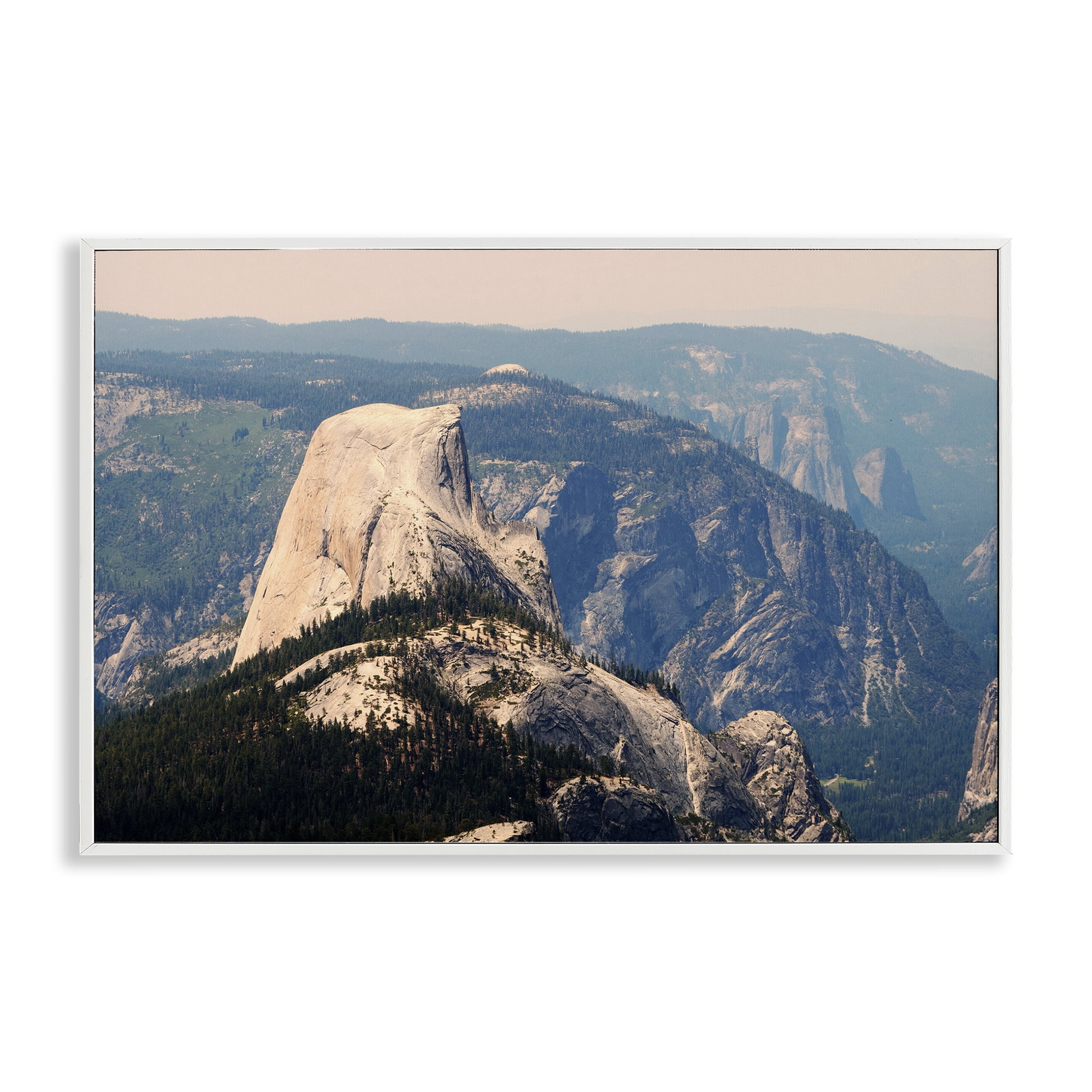 Stupell Industries Granite Monolith Above Forest White Framed Giclee Art, design by Gemma Bardot