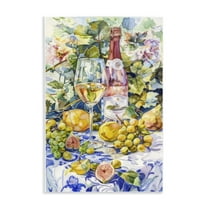 Stupell Industries Grape Vines Wine Glass Food & Beverage Painting Unframed Art Print Wall Art, 10 x 15