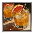 thumbnail image 1 of Stupell Industries Contemporary Grapefruit Cocktail with Ice Cubes Gray Floating Frame Canvas Art, 18 x 18, by Petals Prints Design, 1 of 8