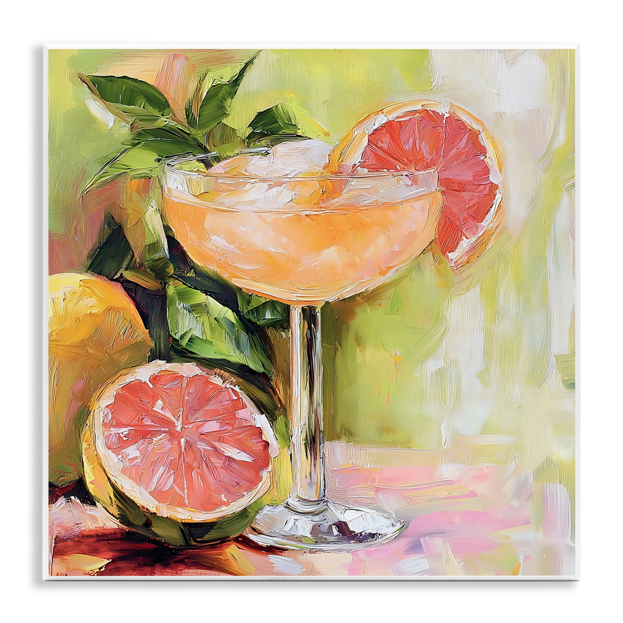 Stupell Industries Grapefruit Summer Cocktail Wall Plaque Art, design by Riley B