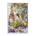 thumbnail image 1 of Stupell Industries Grapes & Wine Bottle Food & Beverage Painting White Framed Art Print Wall Art, 12 x 18, 1 of 2