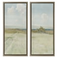 thumbnail image 1 of Stupell Industries Grass Path to Beach Alcove Landscape & Nature Painting Brown Floater Framed Canvas Art Print Wall Art, 14 x 31, Set of 2, 1 of 10