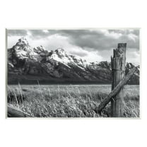 Stupell Industries Grassland Fence Photography Landscape Photography Unframed Art Print Wall Art, 15 x 10