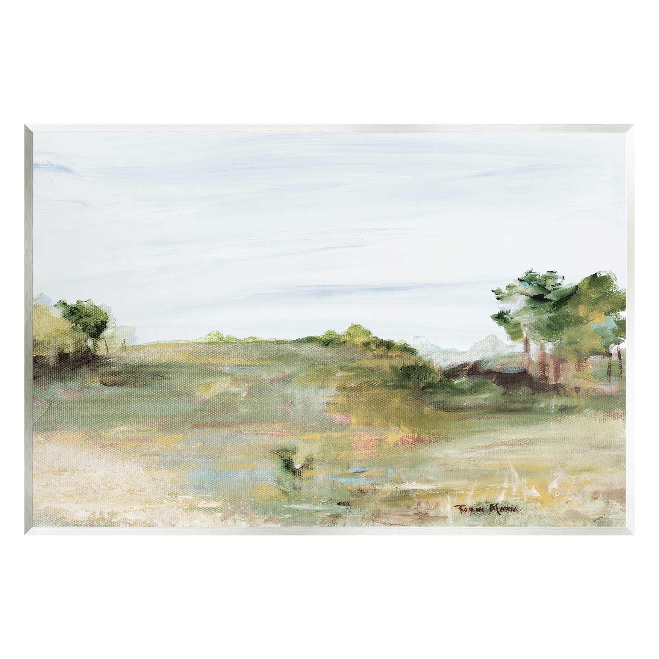 Stupell Industries Grassland Nature Horizon Scene Painting Unframed Art Print Wall Art, Design by Robin Maria