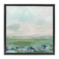 Stupell Industries Grassland Sky Gradient Landscape & Nature Painting Black Floater Framed Canvas Art Print Wall Art, 18 x 18