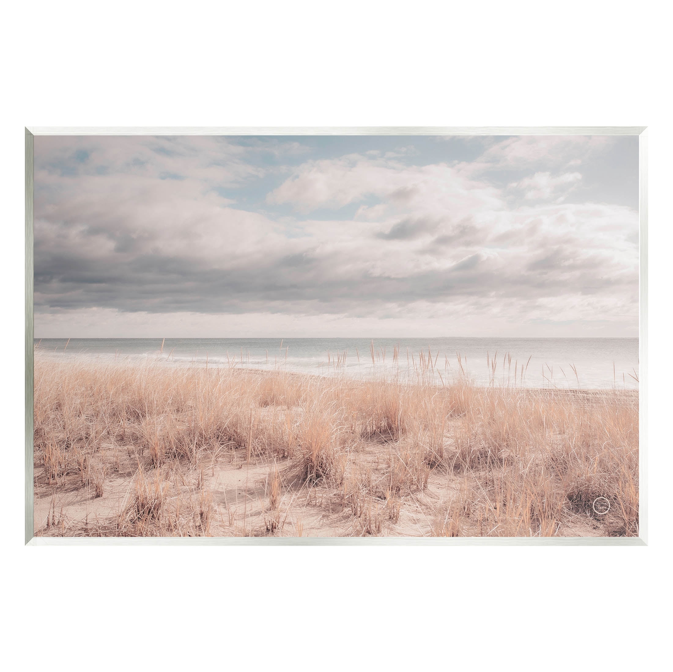 Stupell Industries Grassy Ocean Shore Horizon Photograph Unframed Art Print Wall Art, Design by Nathan Larson