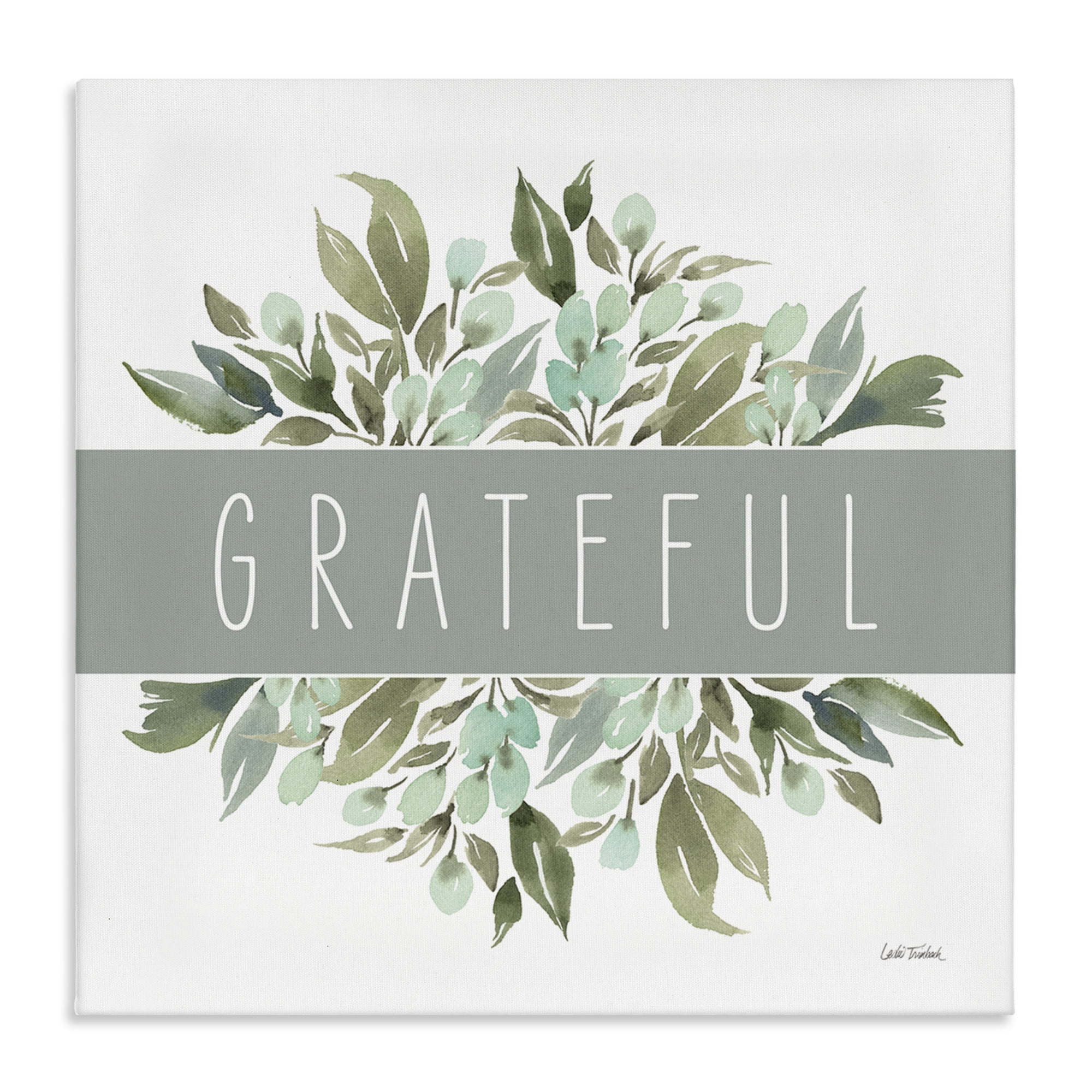Stupell Industries Grateful Cottage Florals Plants & Flowers Painting Wrapped Canvas Art Print Wall Art, 17 x 17