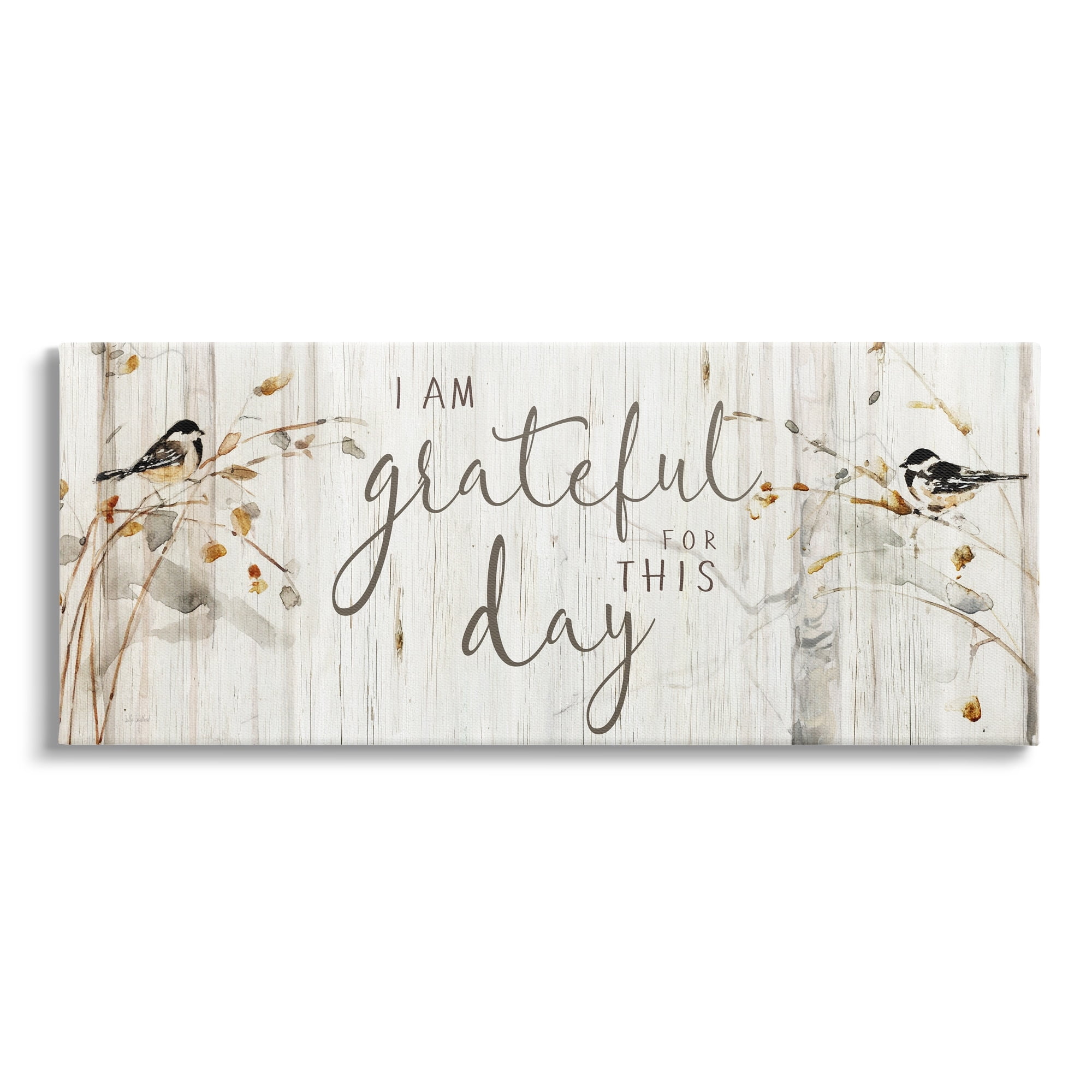 Stupell Industries Grateful For This Day Phrase Animals & Insects Painting Gallery Wrapped Canvas Print Wall Art