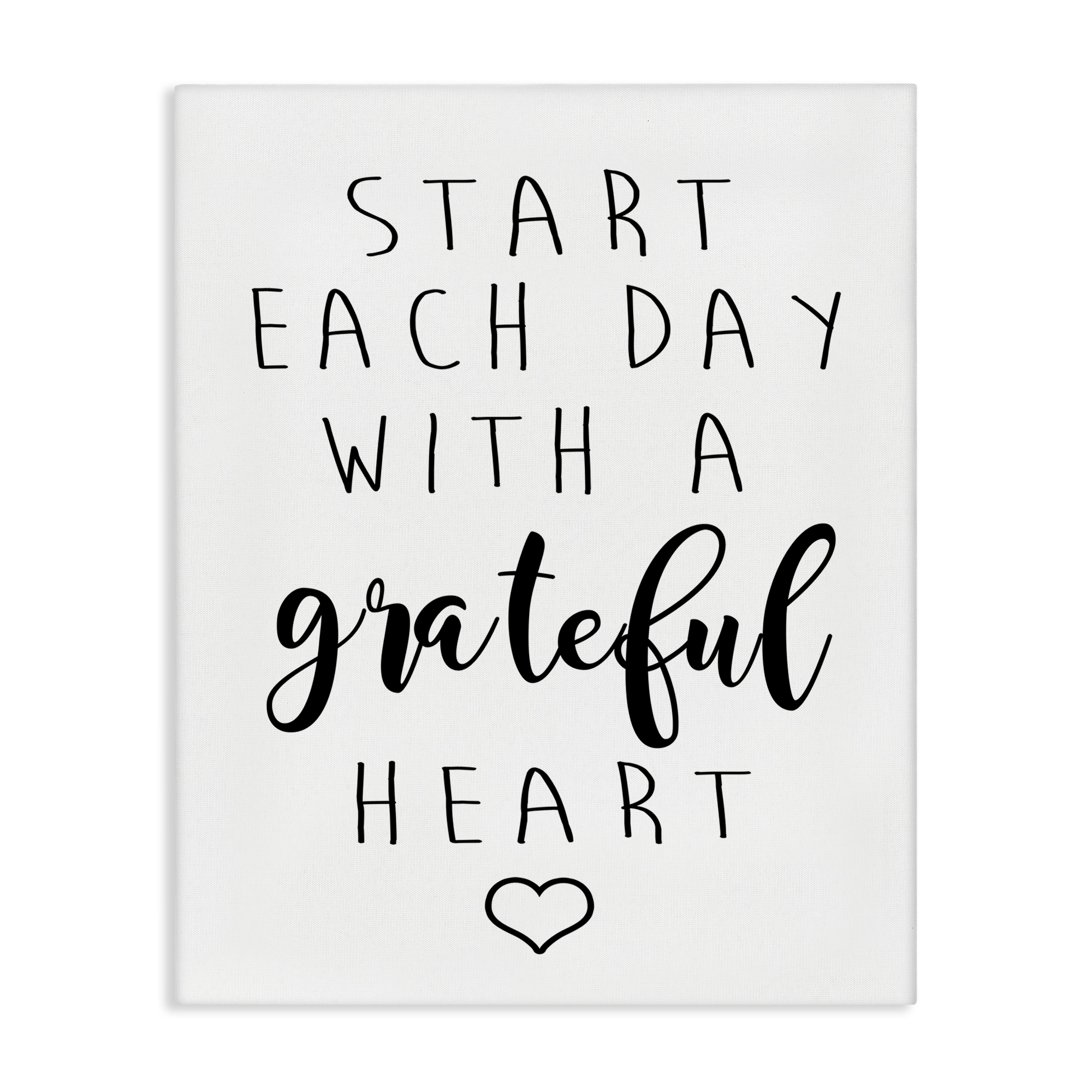 Stupell Industries Grateful Heart Sentiment Text & Numbers Painting Wrapped Canvas Art Print Wall Art, 30 x 40