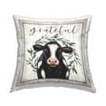 thumbnail image 1 of Stupell Industries Grateful Phrase Rustic Cow Square Decorative Printed Throw Pillow, 18 x 18,, 1 of 4