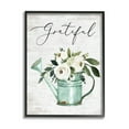 thumbnail image 1 of Stupell Industries Grateful Sentiment Vintage Turquoise Watering Can Flower Bouquet, 24 x 30, Design by Lettered and Lined, 1 of 5